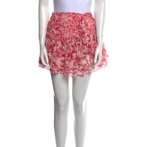 LoveShackFancy Rhodes Floral Mini Skirt